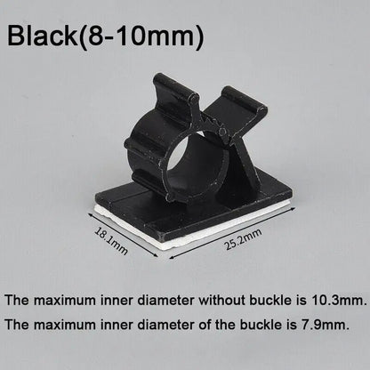 20 Stück Nylon selbstklebende Verkabelung Kabelbinder Befestigung Sitz Desktop Finishing Netzwerkkabel