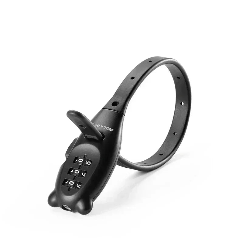 ROCKBROS Passwort Motorrad Helm Schloss Edelstahl Nylon Mantel Zinklegierung Zylinder Tragbare Anti-diebstahl Fahrrad Kabelbinder