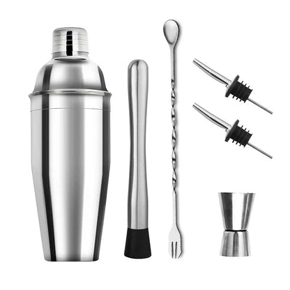 6/9 stücke Edelstahl Cocktail Shaker Bartending Werkzeuge Barkeeper Kit Martini Sharker Trinken Mixer Set Mit Lagerung Tasche