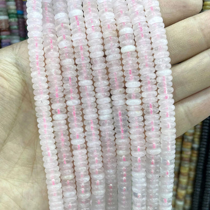 Naturstein Rondelle 2X6mm Türkise Quarz Jaspis Achate Flache Runde Spacer Perlen für Schmuckherstellung DIY Armband Zubehör