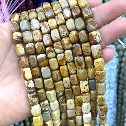 Natürliche Stein 8x12MM Unregelmäßige Raw Grün Taiwan Jade Jaspis Lose Spacer Perlen für Schmuck Machen Diy Armband zubehör 15''