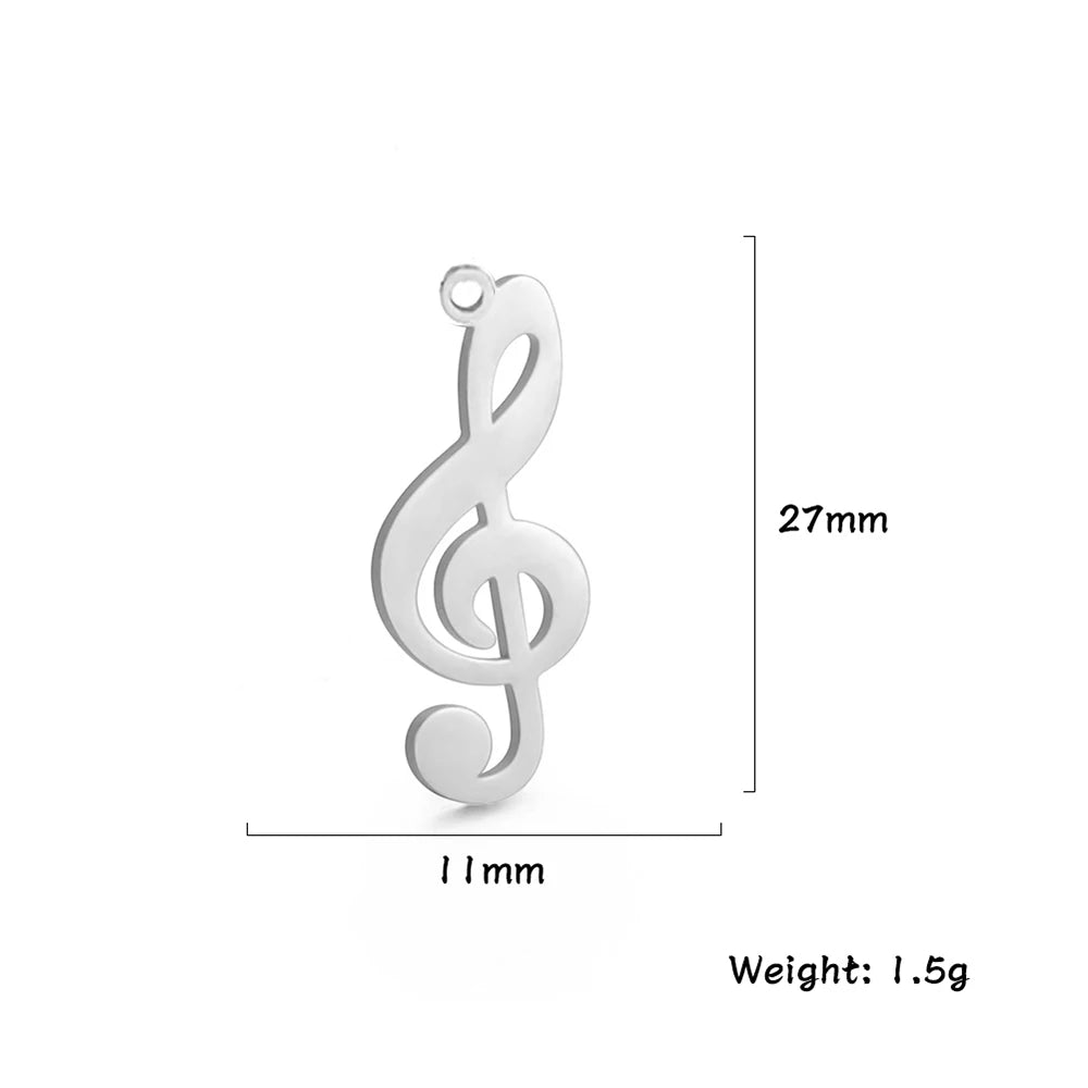 Teamer 5 teile/los Musik Note Musical Instrument Anhänger Edelstahl Charms Für Halskette Armband Herstellung Von Schmuck Großhandel Neue