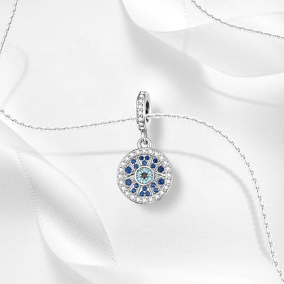 Blue Series Charm-Anhänger aus 925er-Sterlingsilber, Saphir, Baum des Lebens, Flasche, Elefant, Planet, Ozean, Herz, passend für DIY-Armbänder, Halsketten, Geschenke