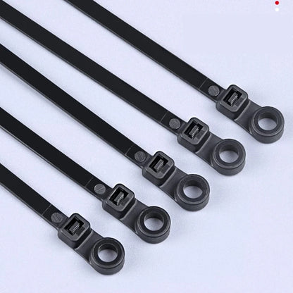 100/1000 Stück Kabelbinder mit Schraubenloch, wiederverwendbar, feste Nylon-Kabelbinder, selbstsichernde Kabelbinder, Riemen, Befestigungsschlaufe, Büro-Organizer