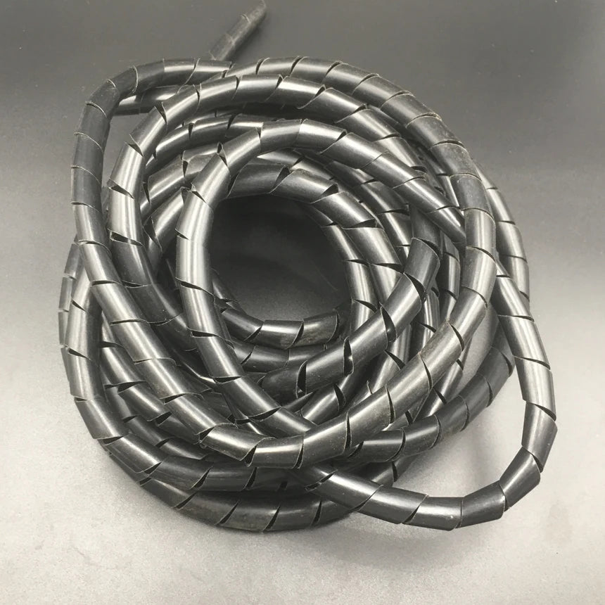 5M Schwarz 3mm 4mm 5mm 6mm Durchmesser Computer PC TV Kabel Verwaltung Draht Kabel Hülse Gehäuse Wicklung Rohr Flexible Spirale Wrapping Band
