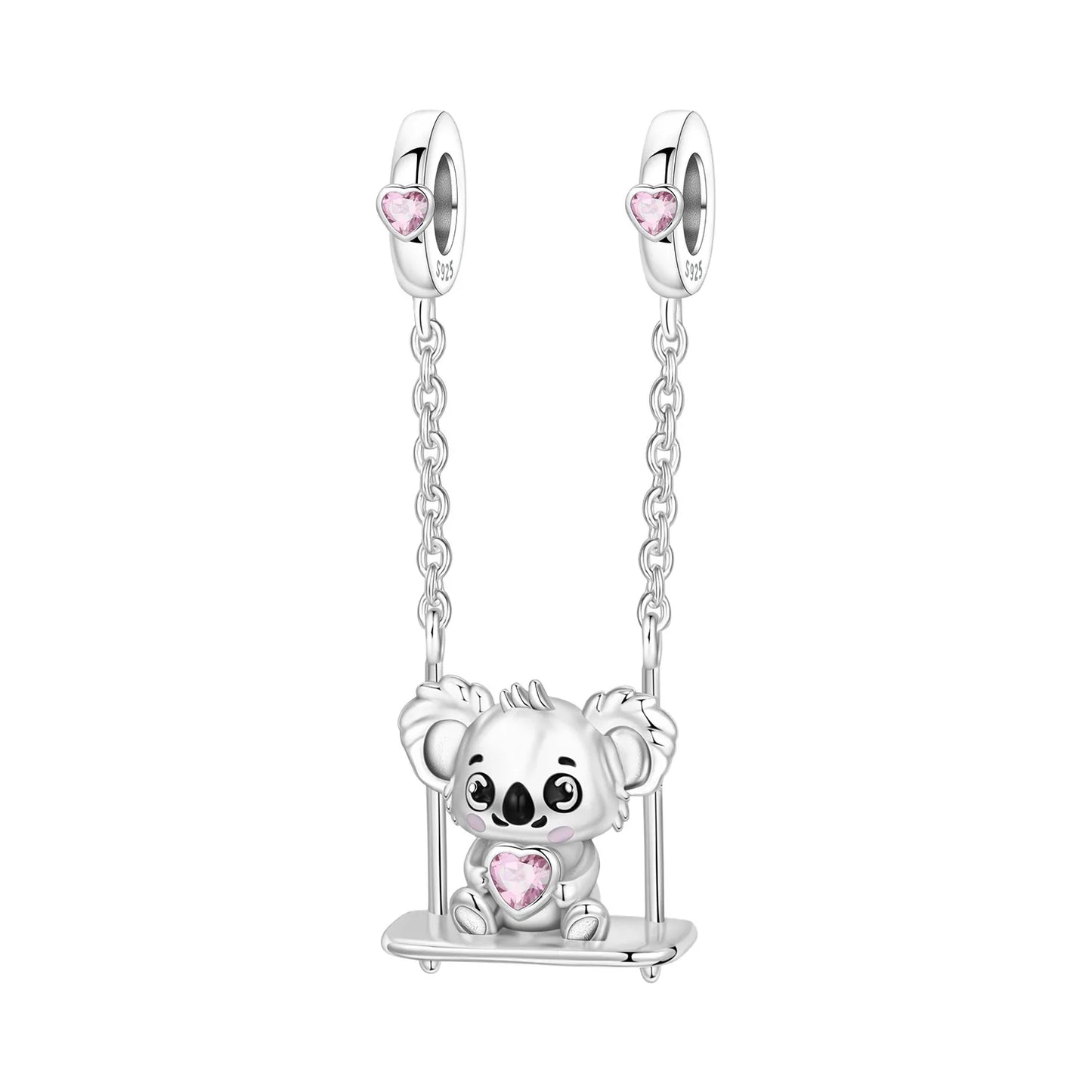 Exquisiter 925 Sterling Silber Panda Chamäleon Waschbär, Koi Welpen Tier-Anhänger Passend für DIY Armband Halskette Premium Party Geschenke