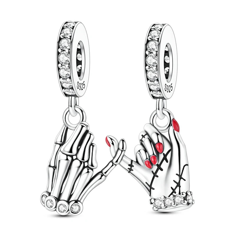 Sicherheitskette Libelle Schmetterling 925er Sterlingsilber Original Marienkäfer Kolibri Charm DIY Schmuckherstellung für Armband Armreif