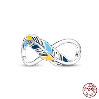 Modische 925er-Sterlingsilber-Charms mit buntem Traumfänger, Perlen für Qikaola 925 Original-Armbänder, exquisiter DIY-Schmuck, Geschenke
