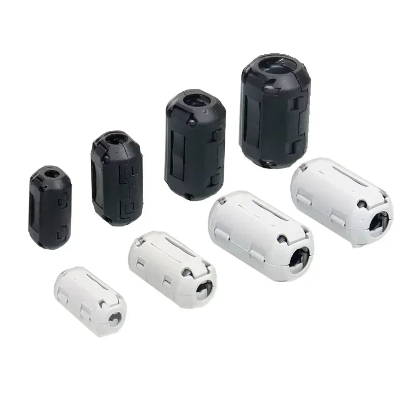 20pcs 3.5/5/7/9/13/15mm Ringkern Ferrit perlen klemme Choke-Spule emi rfi Rausch filter clip Schnapp kabel für schwarzes magnetisches Aufschnappen