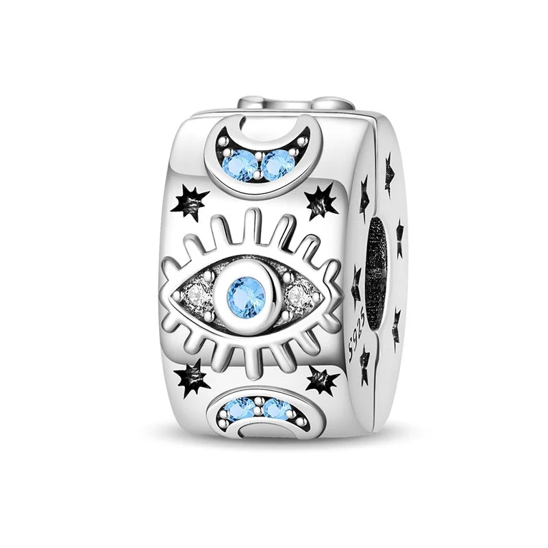 Charms aus 925er Silber, Schmetterling, Libelle, Blumen, Sterne, Mond, Teufelsauge, Abstandsperlen, passend für Qikaola 925 Original-Armbänder, DIY-Schmuck