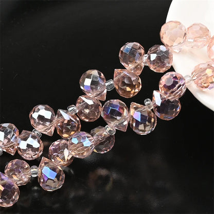 Österreich AB Farbe Kristall Erdbeere Perlen 10*8mm Glänzende Facettierte Glas Perlen für Schmuck Machen DIY Hochzeit Kleid zubehör
