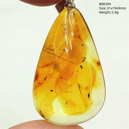 Natürlicher Bernstein-Anhänger Blumenförmiger Gelber Baltischer Bernstein Damen Herren Schmuck Reiki-Stein Burma AAAAAAA