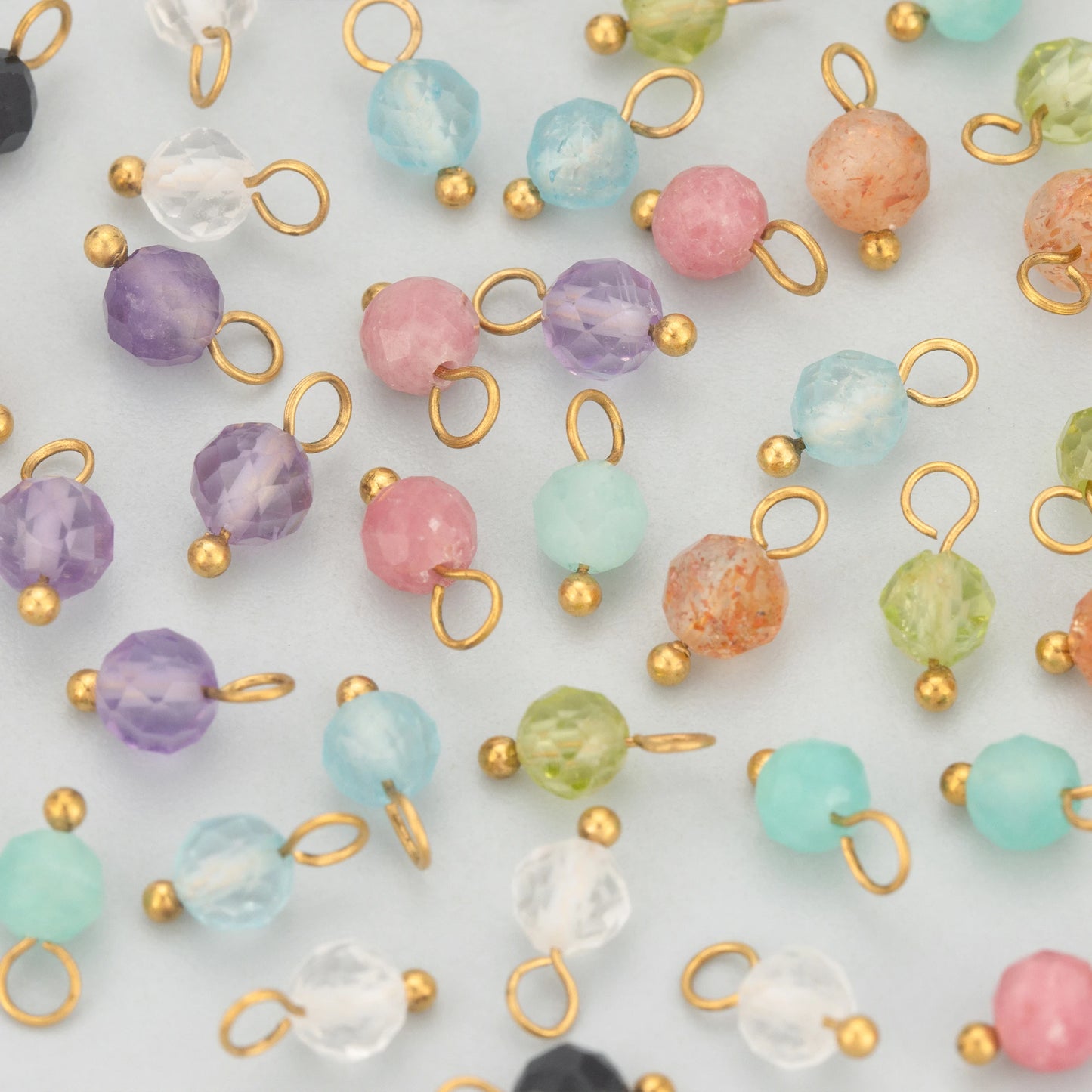 GUFEATHER, 20 Stück/Los, MH25, Schmuckzubehör, Edelstahl, Naturstein, Charms, handgefertigt, DIY-Anhänger, Schmuckherstellung