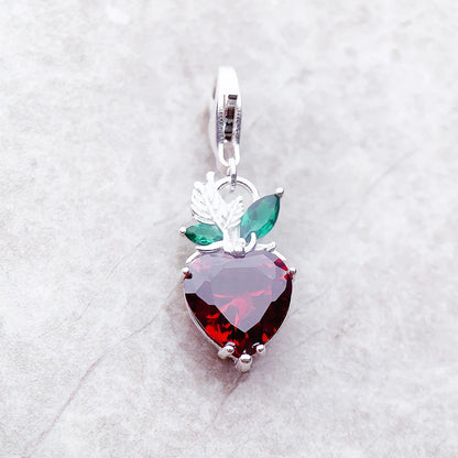Charm-Anhänger Erdbeere 925er Sterlingsilber Romantisches Geschenk Schmuck Accessoires für Frauen