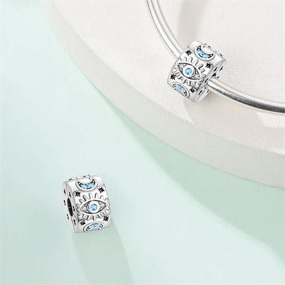 Charms aus 925er Silber, Schmetterling, Libelle, Blumen, Sterne, Mond, Teufelsauge, Abstandsperlen, passend für Qikaola 925 Original-Armbänder, DIY-Schmuck