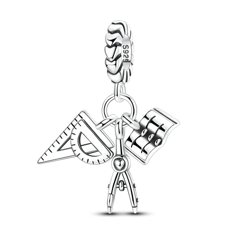 Charms aus 925er-Sterlingsilber, Flugzeug, Reisepass, Elefant, Perlenanhänger, passend für Original-Armbänder, für Frauen, Geburtstag, Modeschmuck, Geschenk