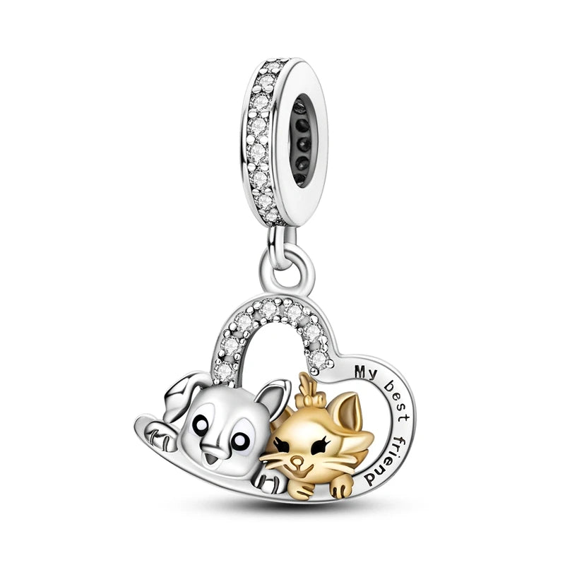 Charms-Perlen aus 925er-Sterlingsilber, Golden Retriever PuppyThe Whale, kann geöffnet und geschlossene Perlen, passend für DIY-Armbänder, edler Schmuck