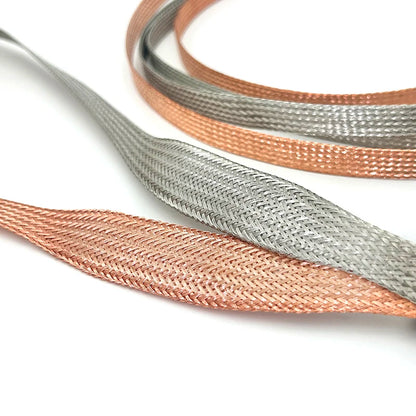 Kupfergeflochtenes Metallgeflechtrohr ID 2/4/6/8/10/12/16/18/20/25/28 mm Draht- und Kabelabschirmungsgeflecht-Schutzband-Schutzschlauch