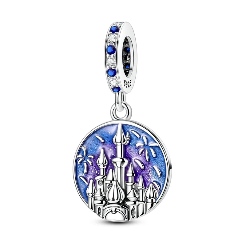 Blaue Serie aus 925er-Sterlingsilber, Eule, Schmetterling, Piratenschiff, Auto, Käfer, Clogs, Charm, passend für DIY-Armbänder, Halsketten, lustige passende Geschenke