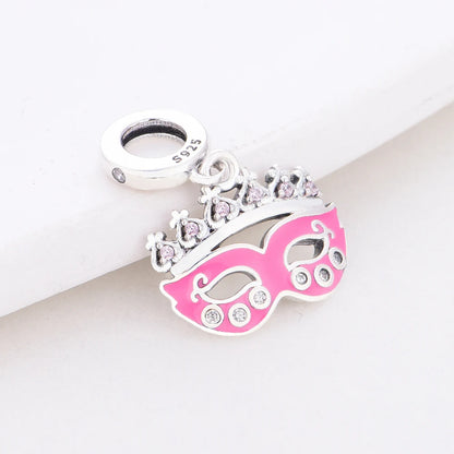 Charm-Anhänger aus 925er-Sterlingsilber mit Oktopusperlen und Stammbaum und Herz, passend für Schlangenarmband, Boutique-Halskette, rosa Anhänger, Geschenk