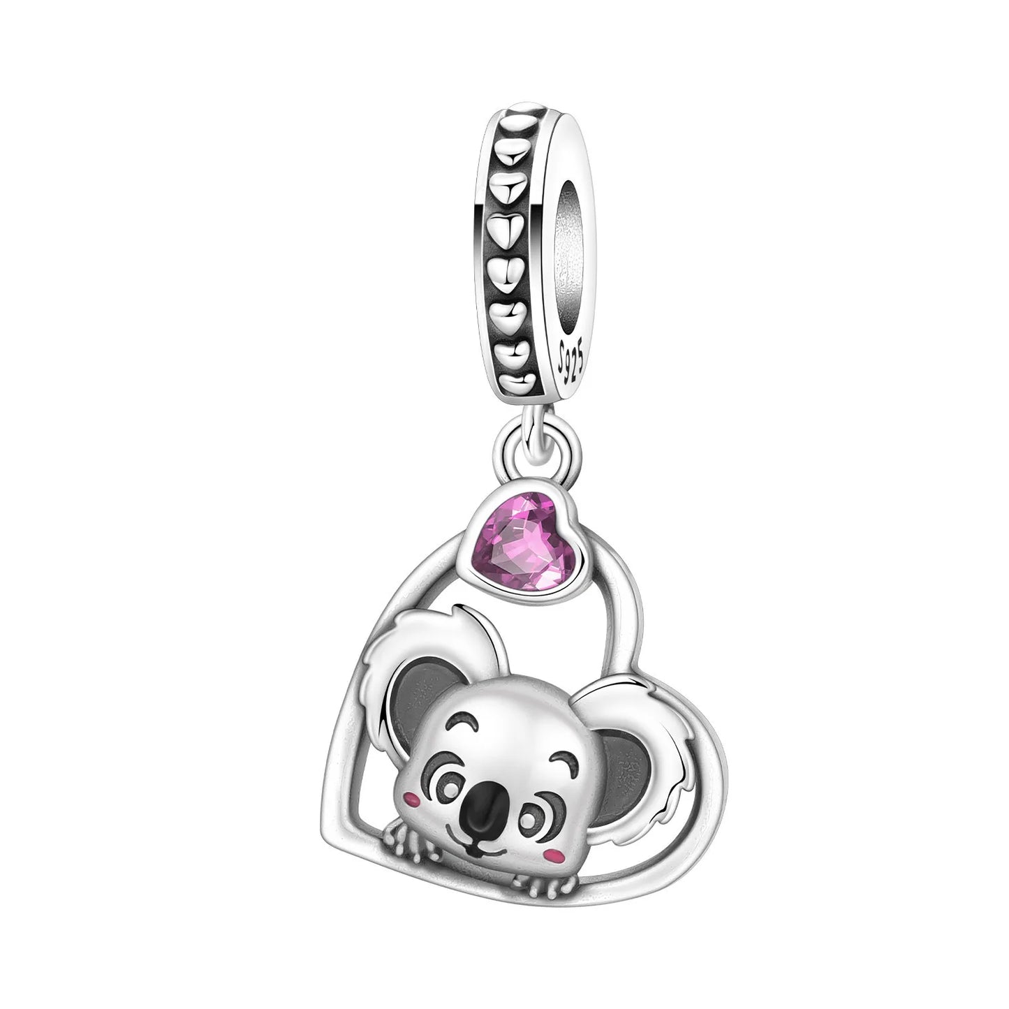 Exquisiter 925 Sterling Silber Panda Chamäleon Waschbär, Koi Welpen Tier-Anhänger Passend für DIY Armband Halskette Premium Party Geschenke