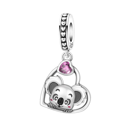 Exquisiter 925 Sterling Silber Panda Chamäleon Waschbär, Koi Welpen Tier-Anhänger Passend für DIY Armband Halskette Premium Party Geschenke