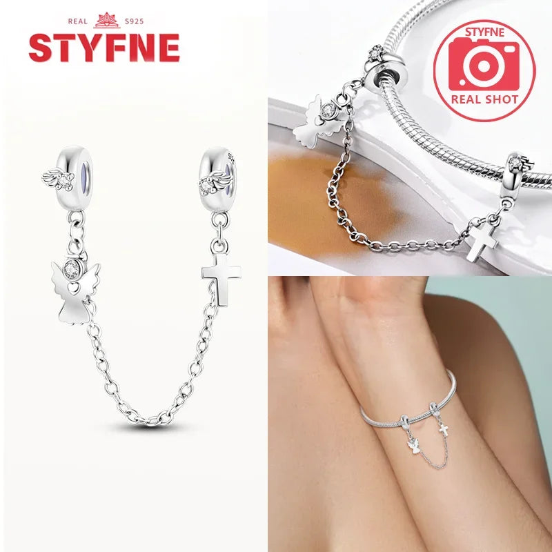 Neue Silber 925 Engel Skulptur Charms Herz Perlen Fit Original Armband für Frauen Schmuck Party Perlen DIY Edlen Schmuck Geschenke