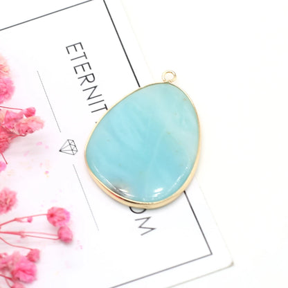 Multishape Natürliche Amazonites Anhänger Charms Natürliche Blaue Stein Stecker für Die DIY Jewerly Halskette Armband Zubehör