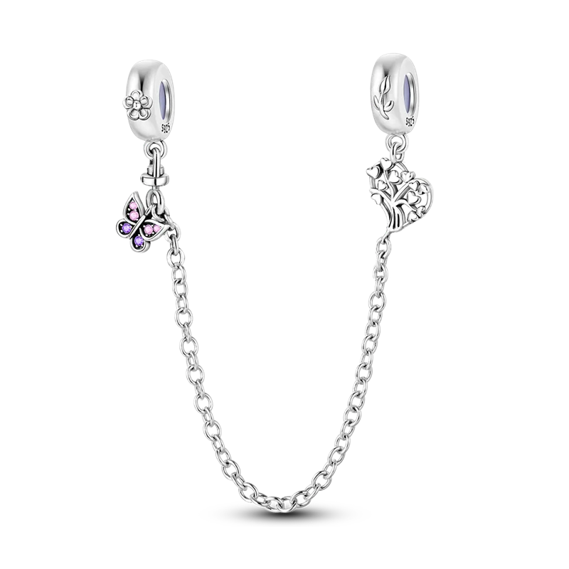 Silberverschluss, 925er-Sterlingsilber, CZ-Pflaster-Clip-Charms, Gänseblümchen-Perlen, Stopper, Sicherheitskette, passend für Original-Armreif, Schmuck-Clip