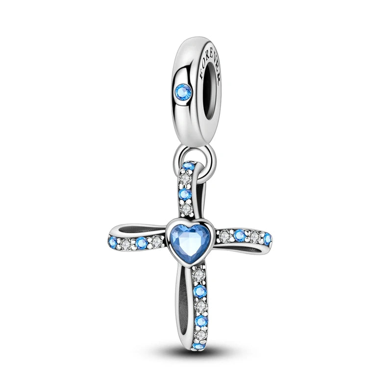 925 Silber Charms Original Design Blaue Augen Zirkon Katze Hund Perle Herz Charme DIY Fit Armband Für Frauen Hochzeit Schmuck Geschenk