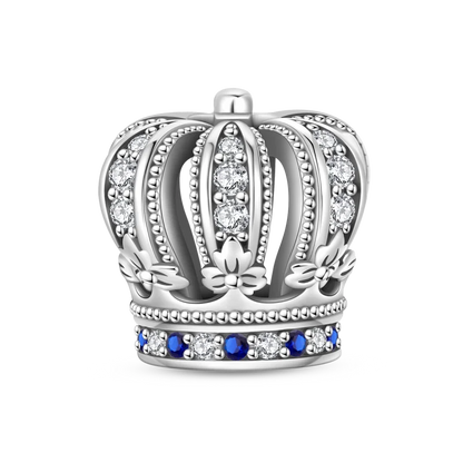 Klassische „King Of The Forest“-Perlen aus 925er-Sterlingsilber und glänzender roségoldener Kronen-Anhänger, passend für Armbänder, wunderschöne Schmuckgeschenke