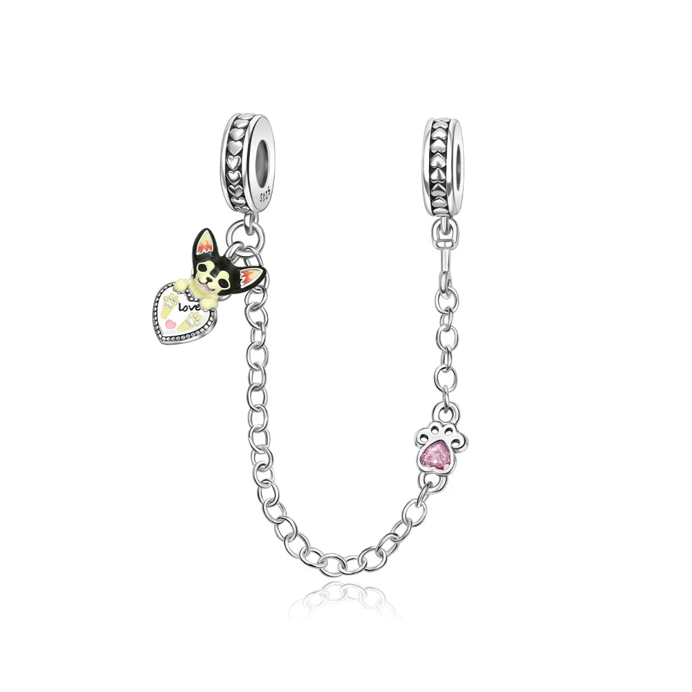 Animal Series Charms aus 925er-Sterlingsilber, Kaninchen, Katze, Pfau, Elefant, Türkei, Hund, passend für DIY-Armbänder, Halsketten, niedliche dekorative Geschenke