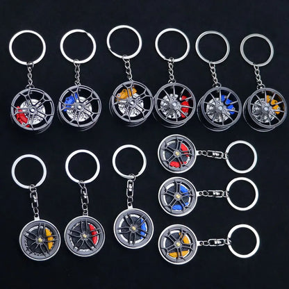Neue Radnabe Schlüsselanhänger Fidgeting Spinner Mode BBS Metall Auto Metalllager Rotierende Bremse Modell Zappeln Spielzeug Schlüsselanhänger für Männer