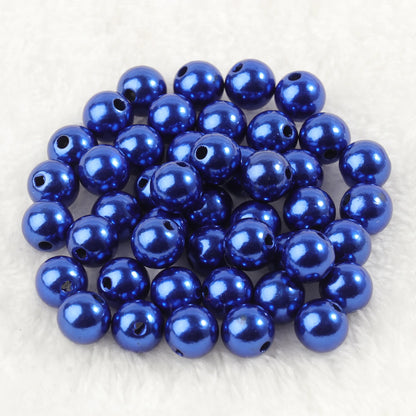 4mm 6mm 8mm 10mm Runde Imitation Perle Perlen Bunte Lose Kunststoff Acryl Spacer Perlen Für schmuck Machen Diy Armband Halskette