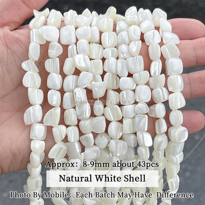 Natürliche Shell Perlen Unregelmäßige Form Glatte Perlen Lose Spacer Perlen Für Schmuck Machen Diy Ohrringe Halskette Zubehör Erkenntnisse