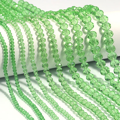 3/4/6/8/10mm Facettierte AB Klar Glas Kristall Rondelle Perlen Bunte Lose Spacer Perlen für Schmuck Machen DIY Armband Halskette