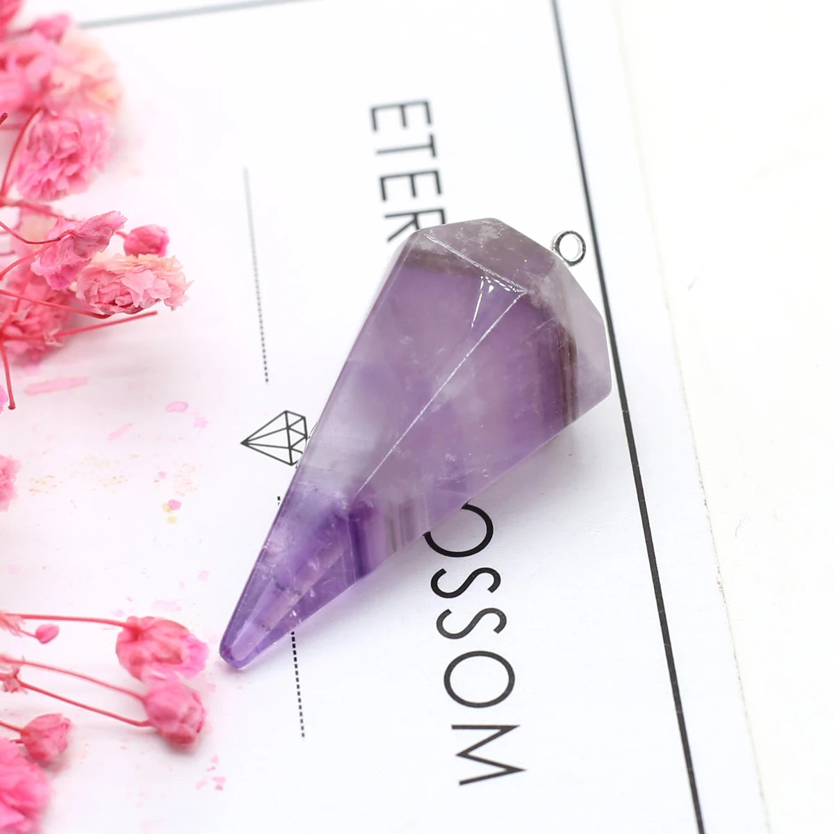 Natürliche Amethysten Anhänger Charms Natürliche Lila Quarz Kristall Stecker Für Heilung Pendel Schmuck Ohrring Halskette Herstellung