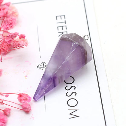 Natürliche Amethysten Anhänger Charms Natürliche Lila Quarz Kristall Stecker Für Heilung Pendel Schmuck Ohrring Halskette Herstellung