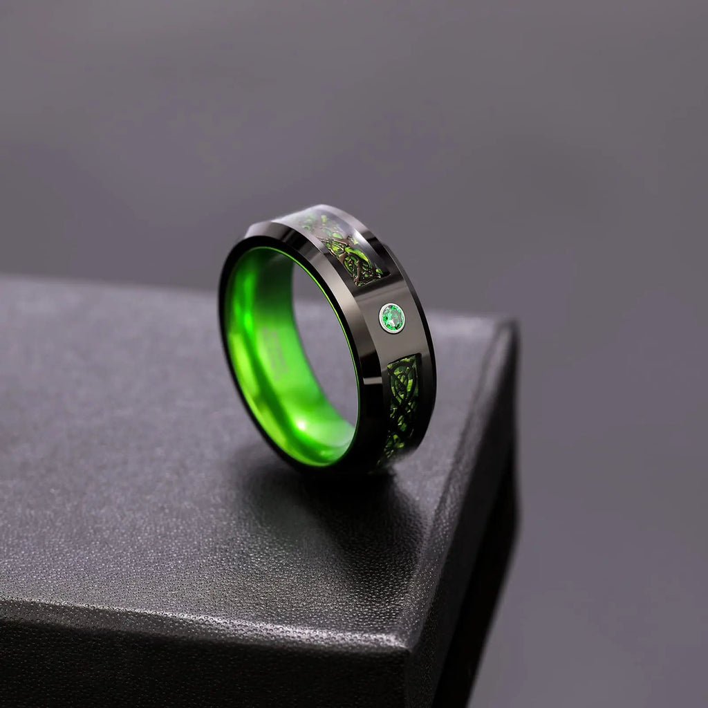 Moderne 8mm Schwarz Titan stahl Ringe für Männer Frauen Nut Facetten Edelstahl Männer Ring Hochzeit Band schmuck Großhandel