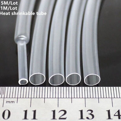 1mm 1,5mm 2mm 2,5mm 3mm 3,5mm 4mm 5mm 6mm 8mm Transparenter Klarer Schrumpfschlauch Schrumpfrohr Ummantelung Drahtschutz-Set