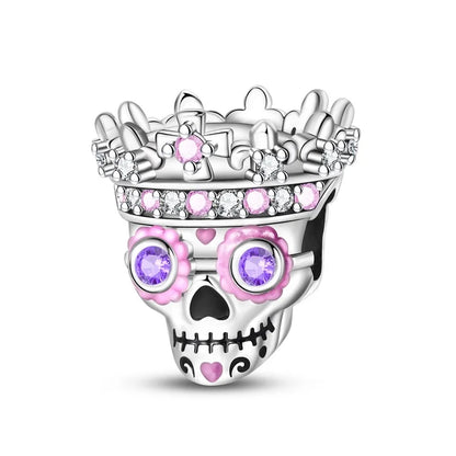 Klassische „King Of The Forest“-Perlen aus 925er-Sterlingsilber und glänzender roségoldener Kronen-Anhänger, passend für Armbänder, wunderschöne Schmuckgeschenke