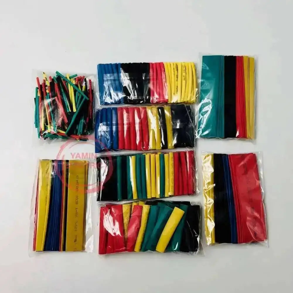 328 teile/satz Sleeving Wrap Draht Auto Elektrokabel Rohr Kits Schrumpf schlauch Schlauch Poly olefin 8 Größen gemischte Farbe