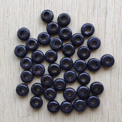 Mode gute Qualität Naturstein Mix runde Charms großes Loch Charms Perlen 10mm für Schmuckherstellung 50 Stück Großhandel kostenloser Versand