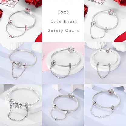 Sicherheitskette Libelle Schmetterling 925er Sterlingsilber Original Marienkäfer Kolibri Charm DIY Schmuckherstellung für Armband Armreif