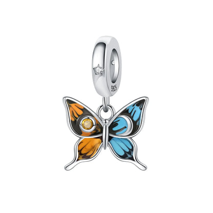 Heißer Verkauf S925 Sterling Silber Zirkon Schmetterling Schlange Anhänger Geburtstag Party Geschenk für Frauen Armreif Armband Halskette DIY Schmuck