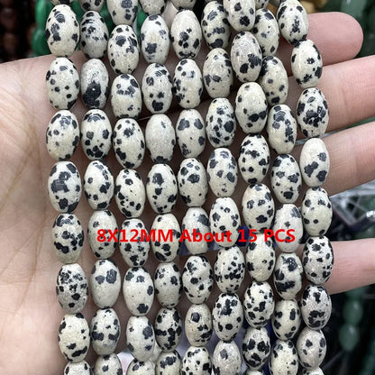 Natürliche Stein Dalmatiner Jaspis Runde Würfel Facettierte Rondelle Lose Spacer Perlen Für Schmuck Machen Charms DIY Armbänder Halskette