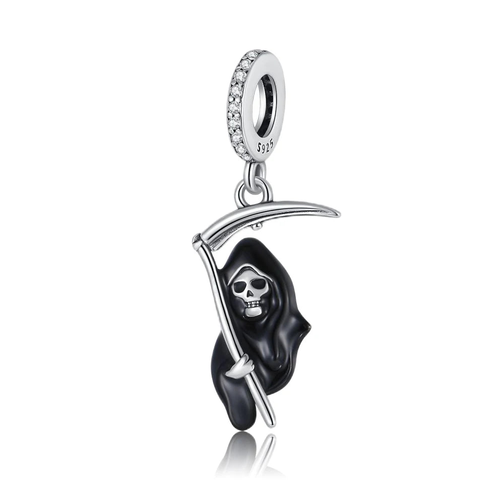 Heißer Verkauf 925er Sterlingsilber Kürbiskopfperlen & fliegende Hexe baumelnder Charm passend für Armband Halloween Anhänger Zubehör Geschenke