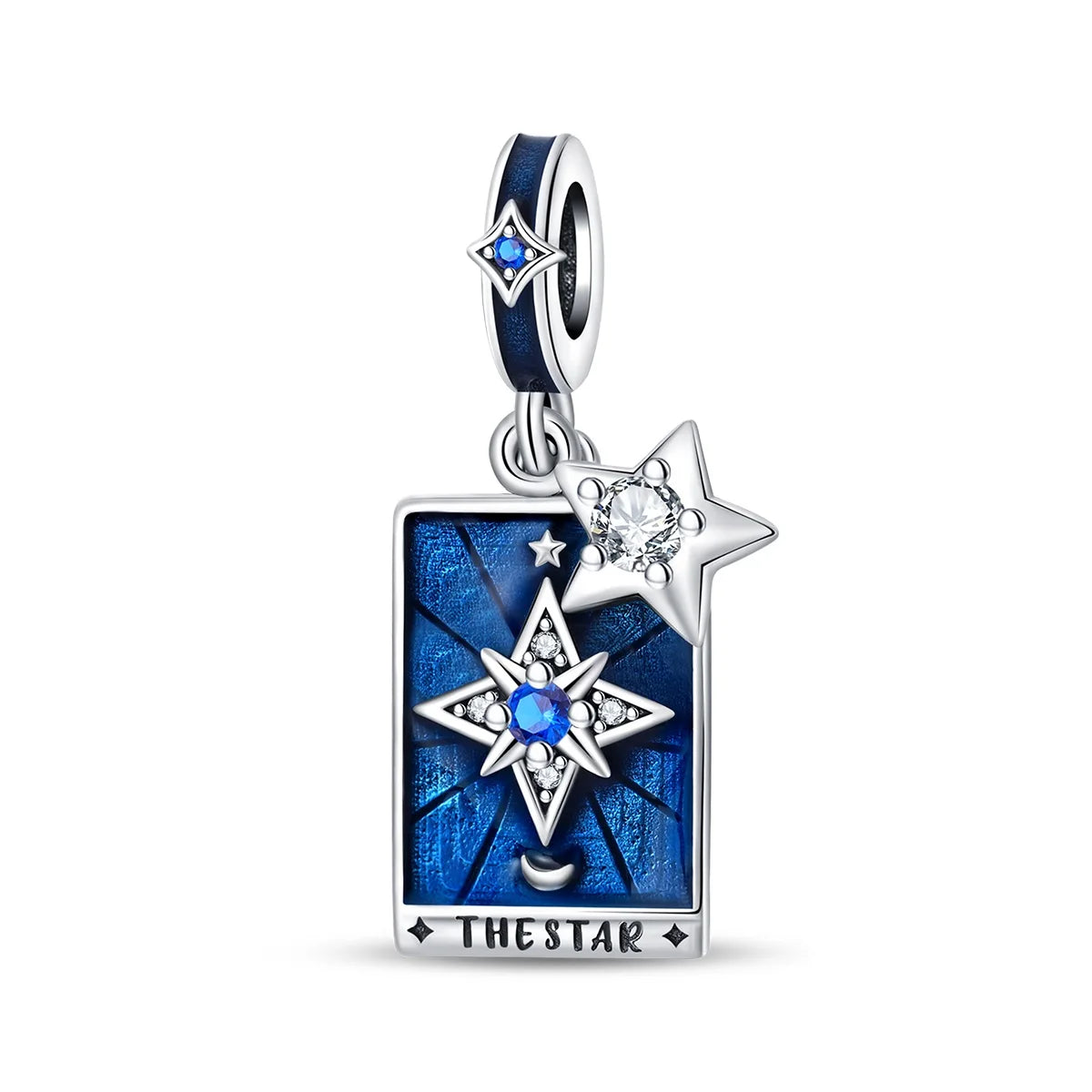 Geheimnisvoller Charm-Anhänger aus 925er-Sterlingsilber mit Hexen- und Tarotkarten-Spielkarten, passend für DIY-Armbänder, Halsketten, die als Glücksgeschenk wünscht