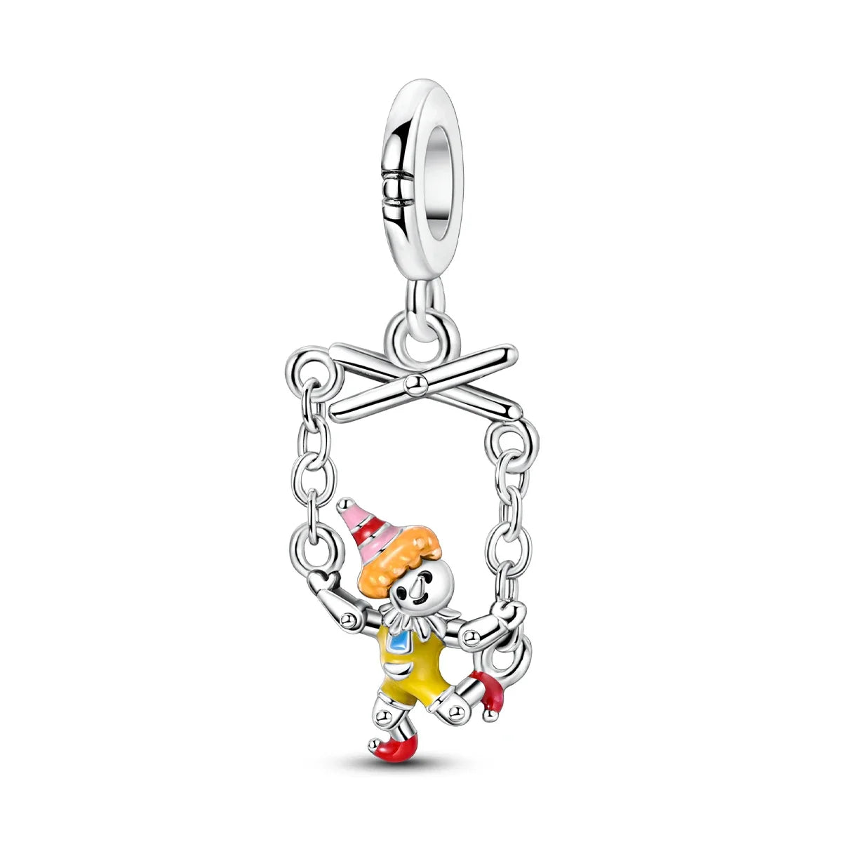 Original 925 Sterling Silber Nähmaschine Schere Charms Perle eingelegt rosa Zirkonium Anhänger passen Armband Schmuck Liebhaber Geschenk
