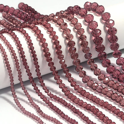 3/4/6/8/10mm Facettierte AB Klar Glas Kristall Rondelle Perlen Bunte Lose Spacer Perlen für Schmuck Machen DIY Armband Halskette